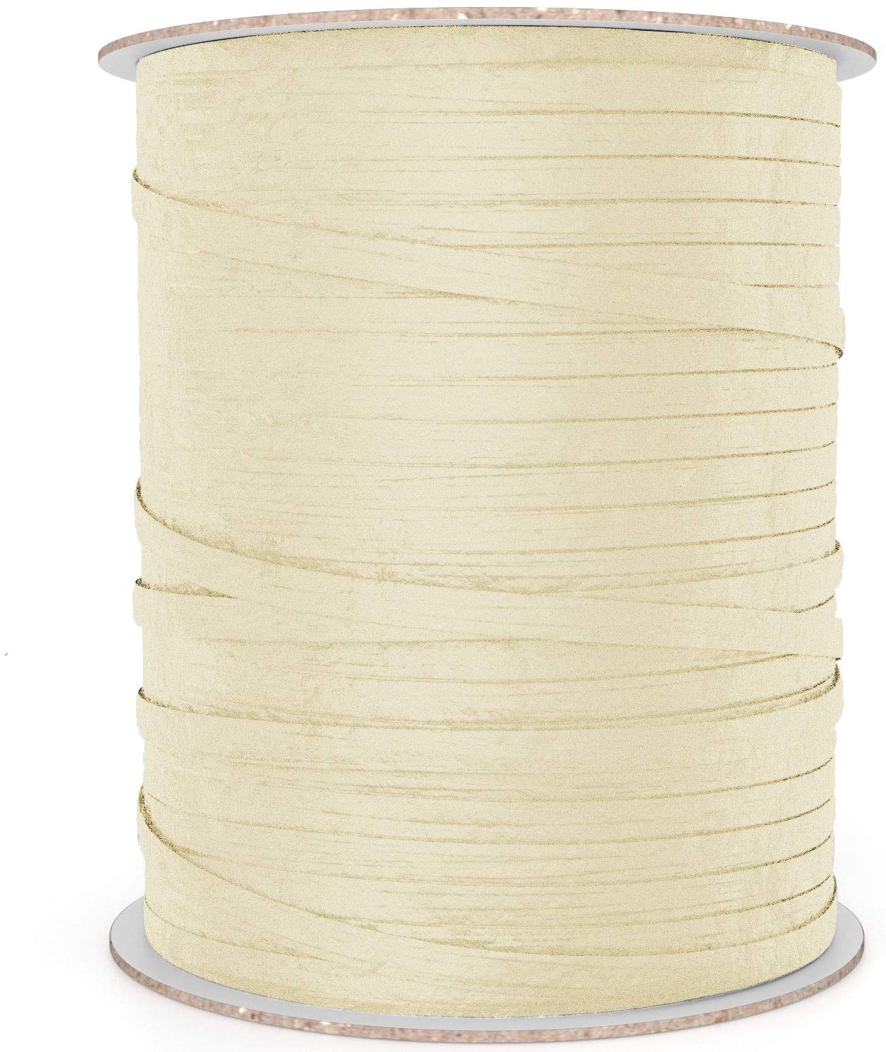 Natural Paper Raffia Ribbon in Creamy White/Ivory