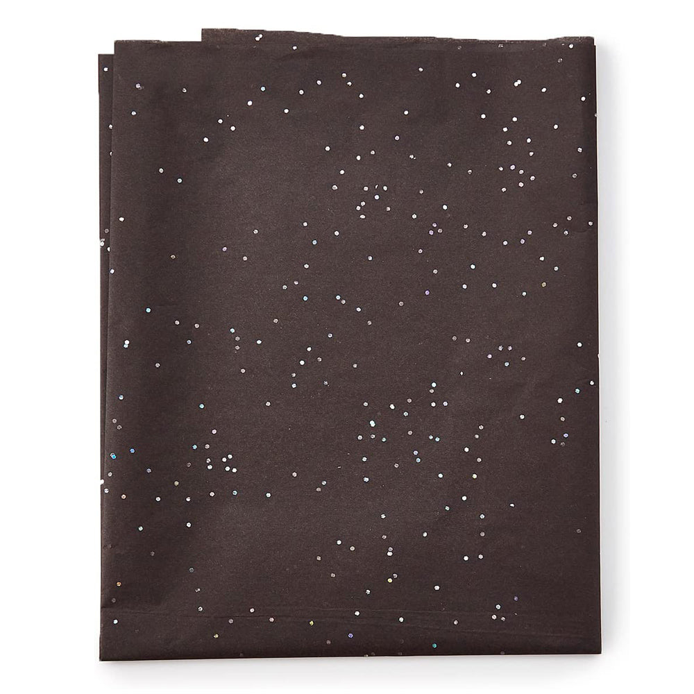 Black Sparkle Bulk Premium Tissue Paper - 200 Sheets, 20”x30” High
