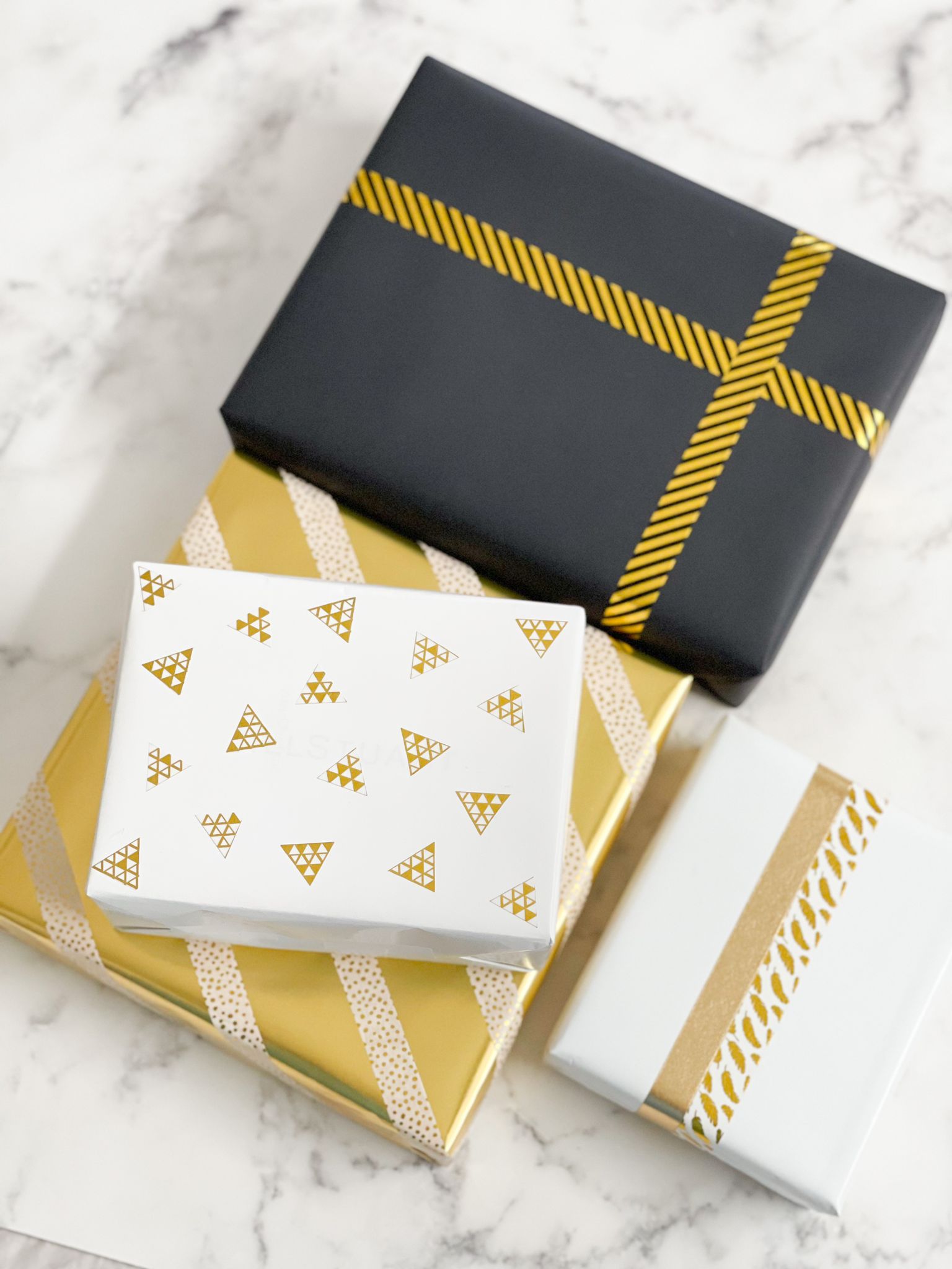 Japanese Washi Tape Set of 10 - Gold Foil Palette