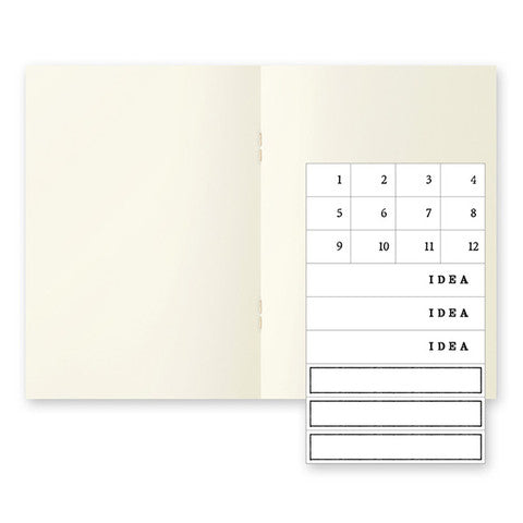 MD NOTEBOOK LIGHT A6 BLANK 3PCS PACK JAPANESE CAPTION
