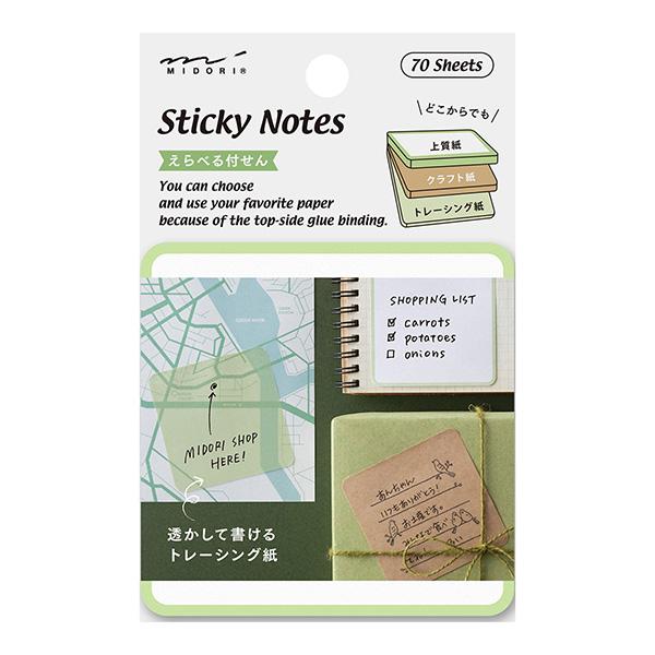 MD STICKY NOTES PICKABLE GREEN