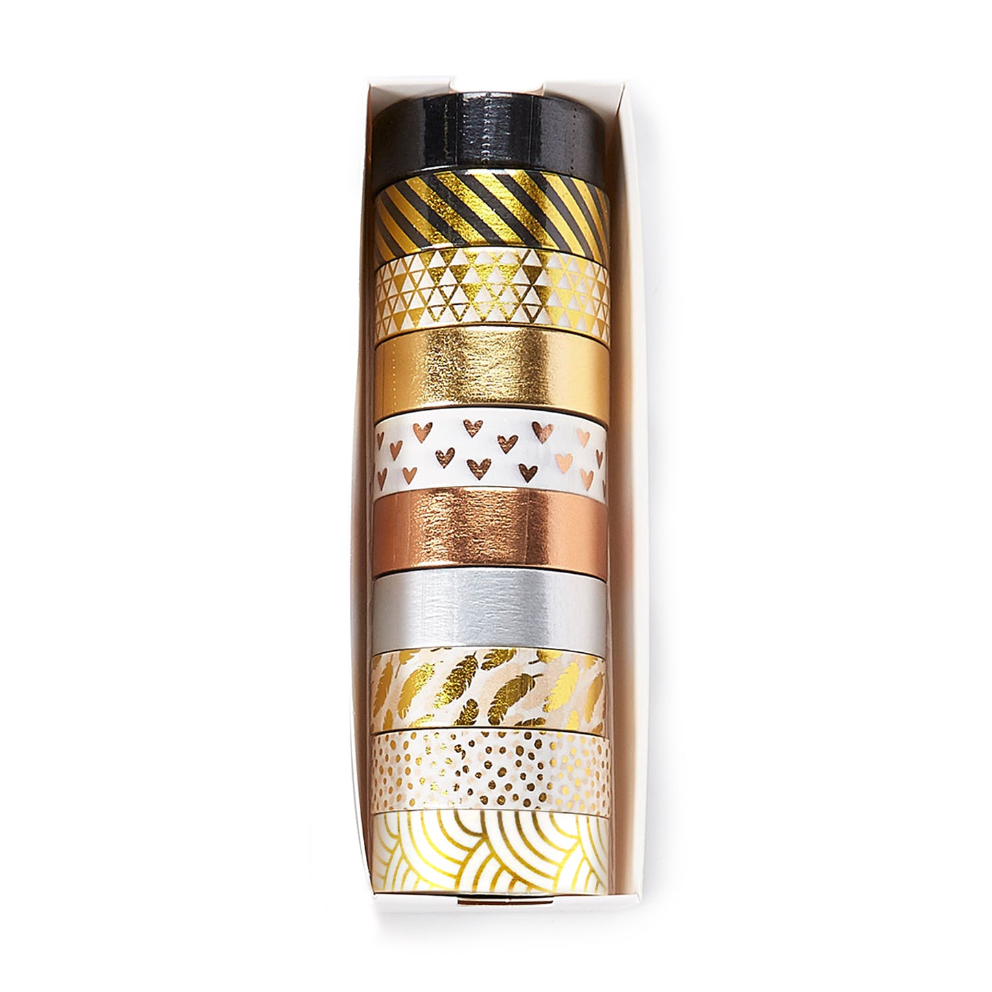 Japanese Washi Tape Set of 10 - Gold Foil Palette