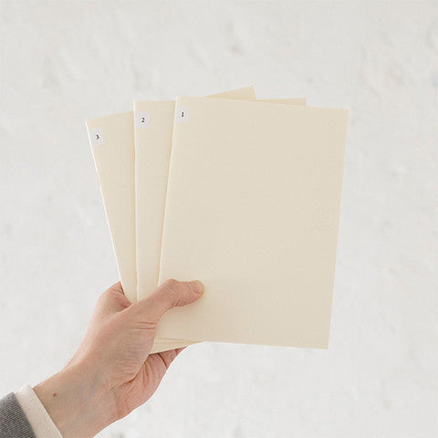 MD NOTEBOOK LIGHT A5 GRID 3PCS PACK ENGLISH CAPTION