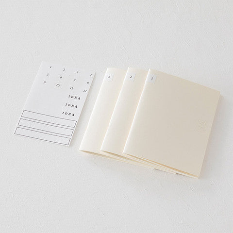 MD NOTEBOOK LIGHT A5 GRID 3PCS PACK ENGLISH CAPTION