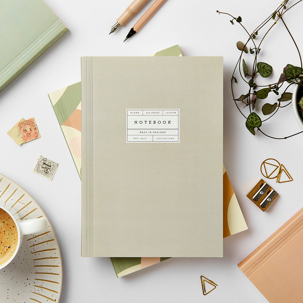 Grey Lay Flat Notebook
