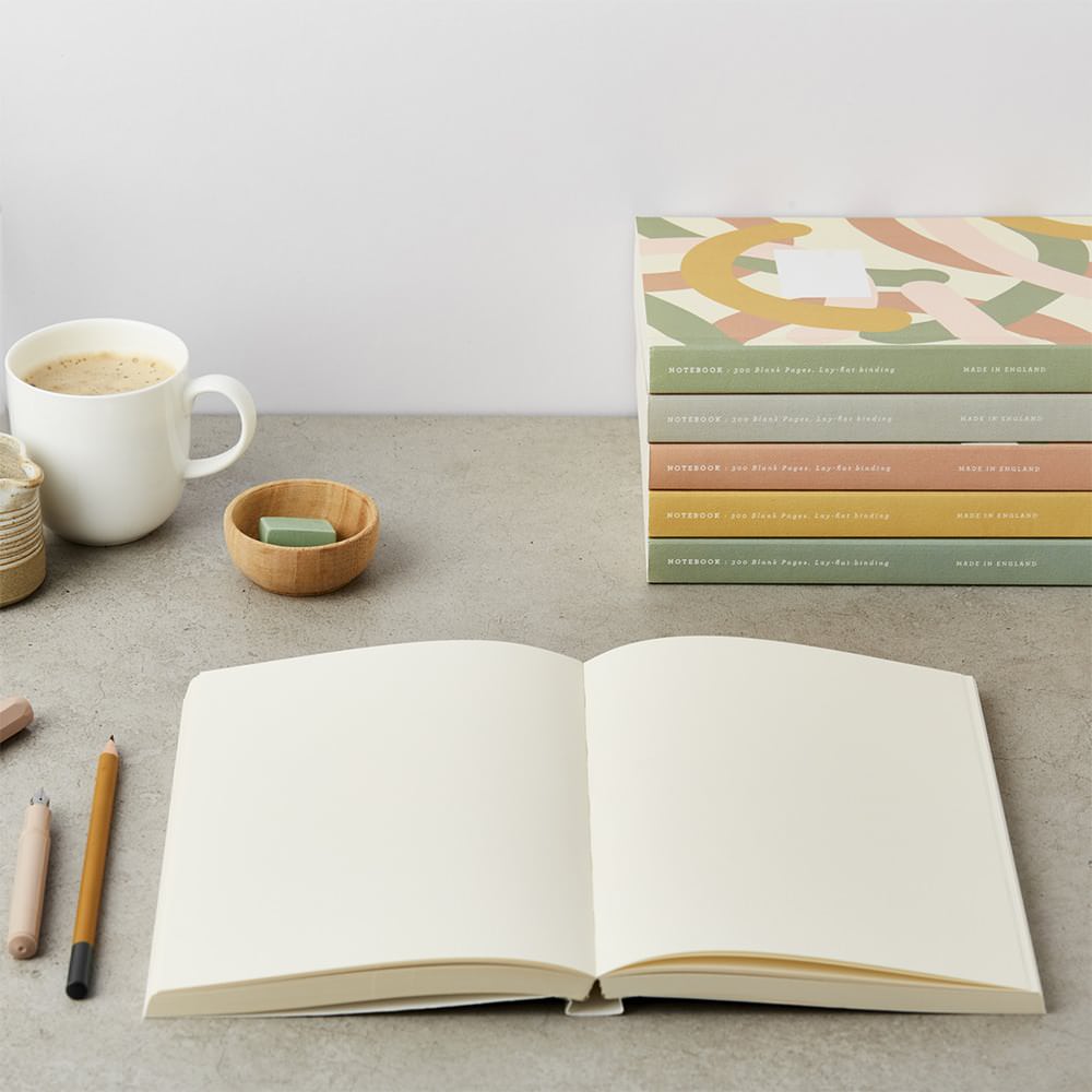 Grey Lay Flat Notebook