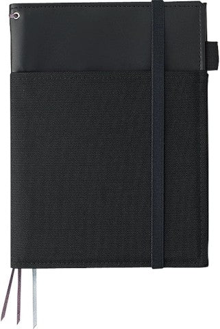 KOKUYO SYSTEMIC REFILLABLE NOTEBOOK COVER FAKE LEATHER A5 BLACK W/ TWIN RING NOTEBOOK LINE A5