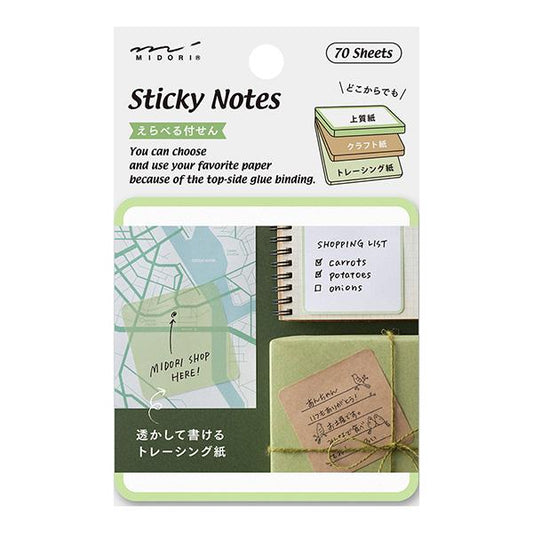 MD STICKY NOTES PICKABLE GREEN